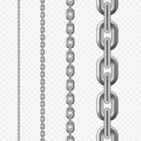 Seamless chain pattern. Silver metallic chain texture. vector illustration