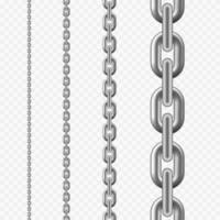 Seamless chain pattern. Silver metallic chain texture. vector illustration