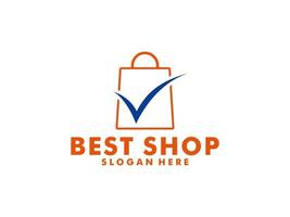 Shop logo, Good shop logo with shopping bag vector , Online Shop logo vector template