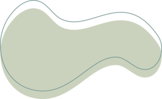 vert biologique forme. abstrait amibe taches dans minimal branché conception avec contour cercles. formes pour affiche récit cadres png