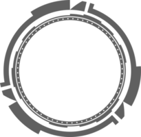 hud trogen element. abstrakt optisk syfte. cirkel geometrisk form för virtuell gränssnitt och spel. kamera sökare för prickskytt vapen png