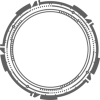 hud trogen element. abstrakt optisk syfte. cirkel geometrisk form för virtuell gränssnitt och spel. kamera sökare för prickskytt vapen png