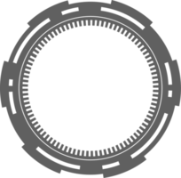 hud trogen element. abstrakt optisk syfte. cirkel geometrisk form för virtuell gränssnitt och spel. kamera sökare för prickskytt vapen png