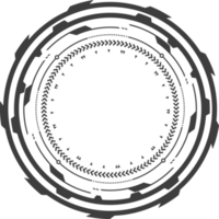 hud futuristisch Element. abstrakt optisch Ziel. Kreis geometrisch gestalten zum virtuell Schnittstelle und Spiele. Kamera Sucher zum Scharfschütze Waffe png