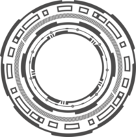 hud trogen element. abstrakt optisk syfte. cirkel geometrisk form för virtuell gränssnitt och spel. kamera sökare för prickskytt vapen png