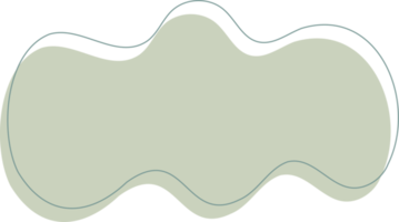 vert biologique forme. abstrait amibe taches dans minimal branché conception avec contour cercles. formes pour affiche récit cadres png