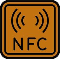 nfc vector icono diseño