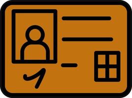 ID Card Vector Icon Design