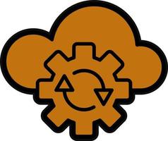 Cloud Backup Vector Icon Design