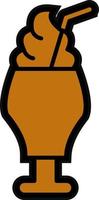 Milkshake Vector Icon Design
