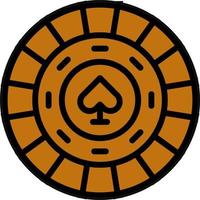 Poker Chip Vector Icon Design