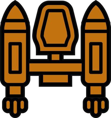Jetpack Thin Line Icon. Jetpack With A Chair Vector Illustration