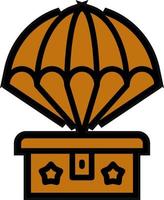 Army Parachute Vector Icon Design