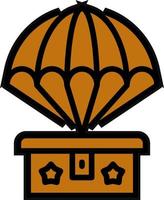 Army Parachute Vector Icon Design