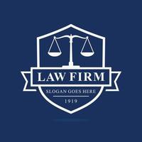 Scale law firm logo design vector