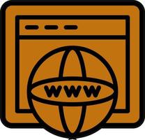 diseño de icono de vector de www