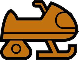 Snowmobile Vector Icon Design