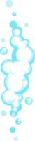 tecknad serie tvål skum med bubblor. ljus blå såplödder av bad, schampo, rakning, mousse png