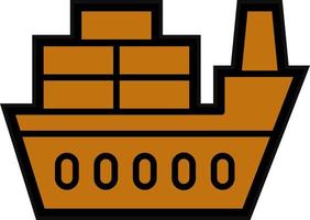 Cargo Ship Vector Icon Design