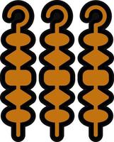 Shish Kebab Vector Icon Design