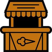 Ice Cream Stall Vector Icon Design