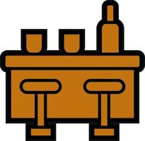 Bar Counter Vector Icon Design