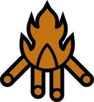Campfire Vector Icon Design