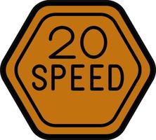 Speed Limit Vector Icon Design