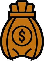 diseño de icono de vector de bolsa de dinero