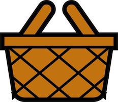 Picnic Basket Vector Icon Design