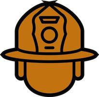 Firefighter Helmet Vector Icon Design