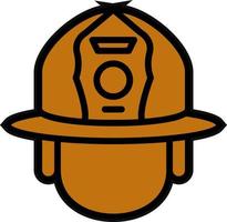 Firefighter Helmet Vector Icon Design