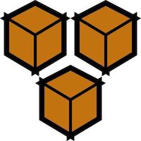 diseño de icono de vector de cubo