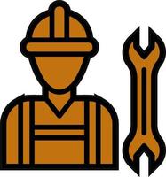 Construction Worker Vector Icon Design