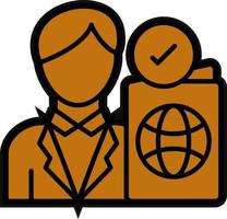 Passport Control Vector Icon Design