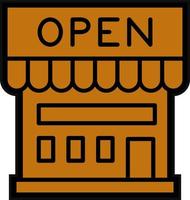 Shop Open Vector Icon Design