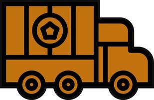 Military Truck Vector Icon Design