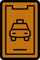 Mobile Taxi Vector Icon Design