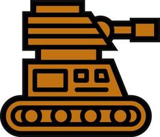 Ejército tanque vector icono diseño