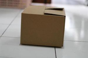 photo of empty brown box