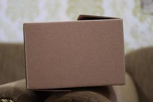 photo of empty brown box
