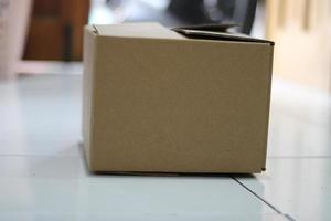 photo of empty brown box