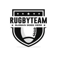 rugby logo diseño vector ilustración