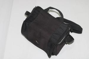 Photo of a black bag on a white background