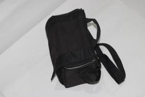 Photo of a black bag on a white background