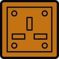 Wall Socket Vector Icon Design