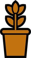 Plant Pot Vector Icon Design