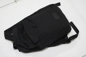 Photo of a black bag on a white background