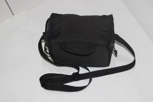 Photo of a black bag on a white background