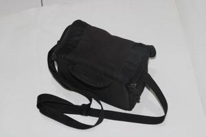 Photo of a black bag on a white background